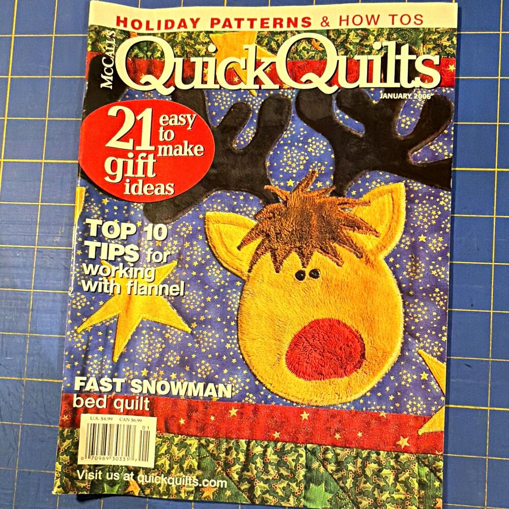 McCall's Quick Quilts January 2006 Quilting Book Holiday Patterns & How-Tos